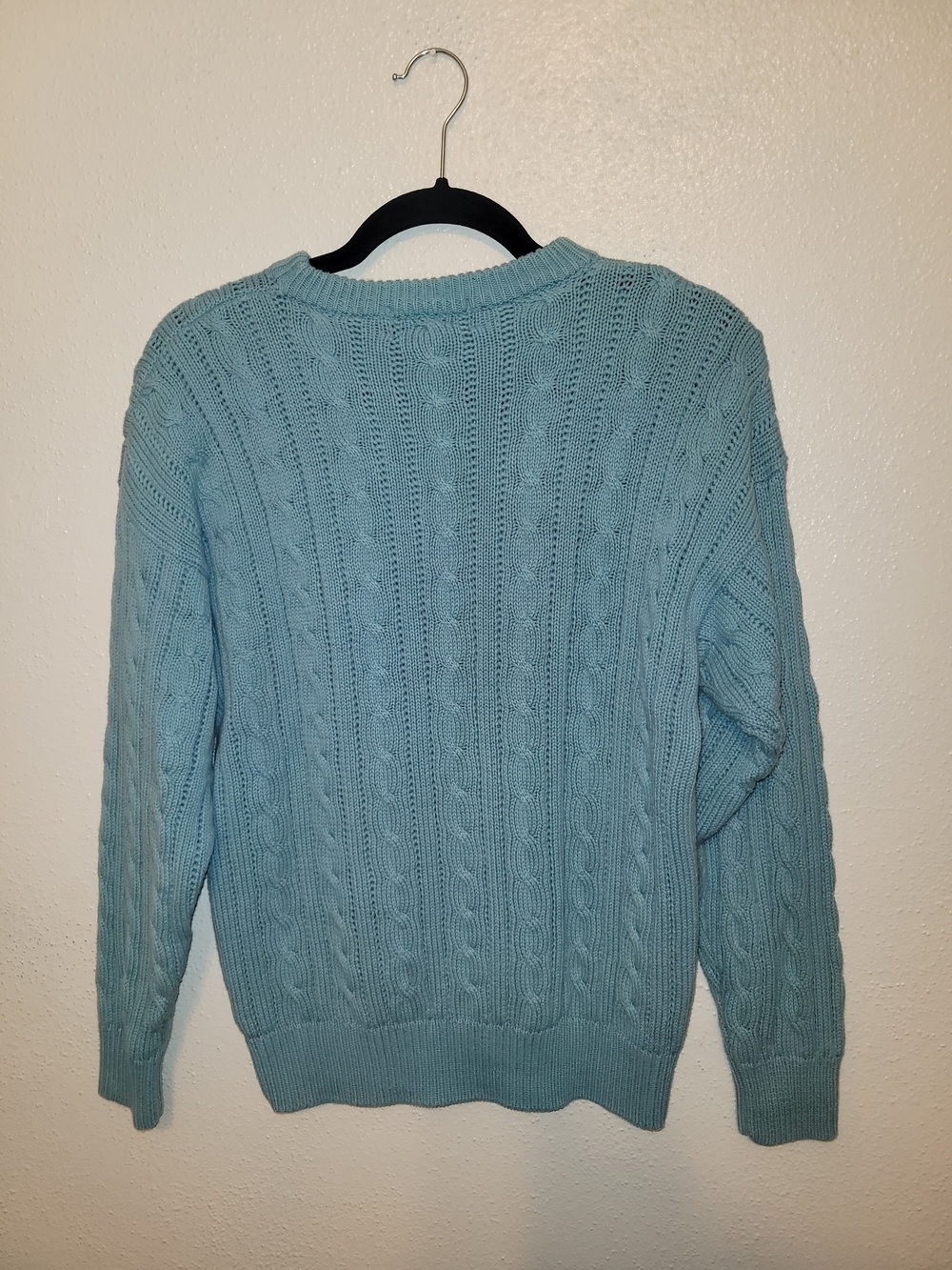 Eddie Bauer Vintage 100% Cotton Cable Knit Crewneck Sweater Mens Medium - Picture 6 of 6